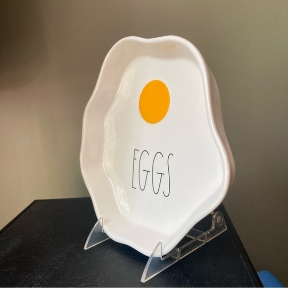 Rae Dunn | Eggs Motif Ceramic Farmhouse Serving Plate Breakfast Dish - Picture 2 of 6